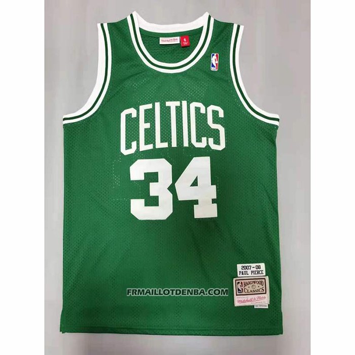 Maillot Boston Celtics Paul Pierce NO 34 Hardwood Classics Throwback Vert